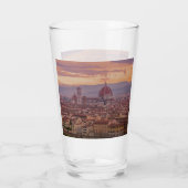 Sunset over Florence, Italië Glas (Achterkant)