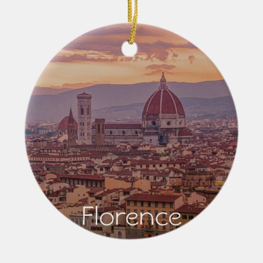 Sunset over Florence, Italië Keramisch Ornament (Voorkant)