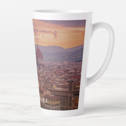 Sunset over Florence, Italië Latte Mok (Rechts)