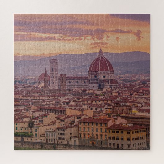 Sunset over Florence, Italië Legpuzzel (Verticaal)