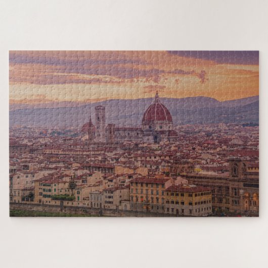 Sunset over Florence, Italië Legpuzzel (Horizontaal)