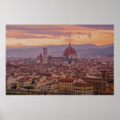 Sunset over Florence, Italië Poster (Voorkant)