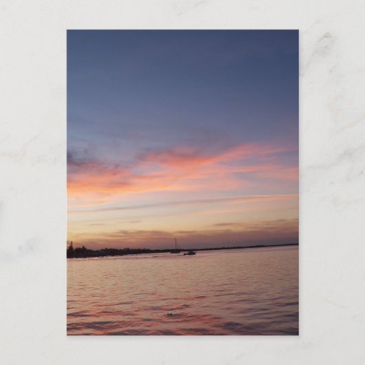 Sunset over Florida Bay, Key Largo FL Briefkaart (Voorkant)