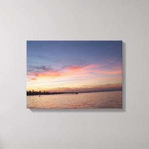 Sunset over Florida Bay, Key Largo FL Canvas Afdruk
