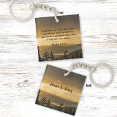 Sunset Over Forest Mountains Psalm 86:11 Verse  Sleutelhanger