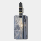 Sunset over frozen lake bagagelabel (Voorkant verticaal)