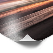 Sunset over Girvan Beach, Ayrshire Scotland Foto Afdruk (Hoek)