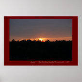 Sunset over Glen Echo Lake, Charlton, MA Poster (Voorkant)