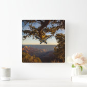 Sunset over Grand Canyon Vierkante Klok (Huis)