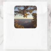 Sunset over Grand Canyon Vierkante Sticker (Tas)