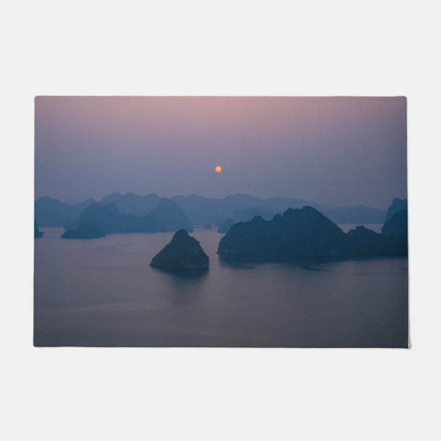 Sunset over Halong Bay - Vietnam, Azië Deurmat (Voorkant)