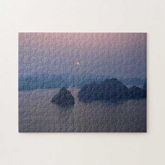 Sunset over Halong Bay - Vietnam, Azië Legpuzzel (Horizontaal)
