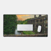 Sunset over Hawksclough Bridge, Mytholmroyd Bureaumat (Keyboard & Muis)