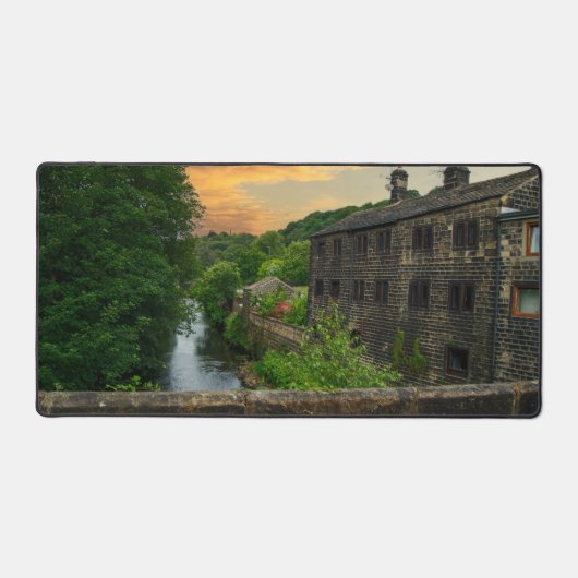 Sunset over Hawksclough Bridge, Mytholmroyd Bureaumat (Voorkant)