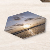 Sunset over het Arabisch Zee Kartonnen Onderzetters (Schuin)