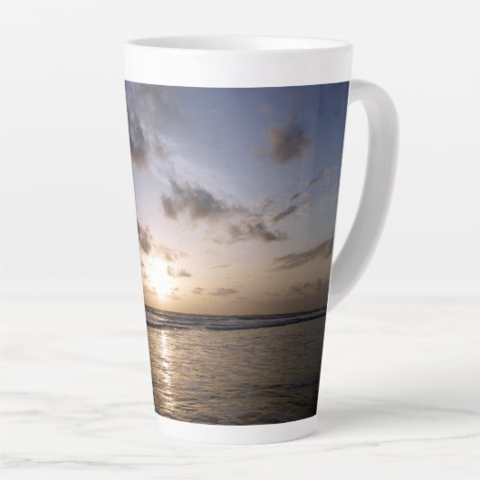 Sunset over het Arabisch Zee Latte Mok (Rechterhoek)