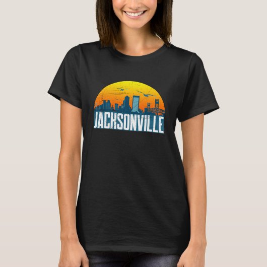 Sunset over het centrum Jacksonville Florida T-Shi T-shirt (Voorkant)