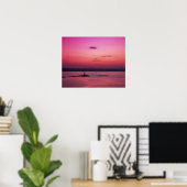 Sunset over het eiland Skye, uit Mallaig, Poster (Thuiskantoor)