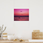 Sunset over het eiland Skye, uit Mallaig, Poster (Keuken)