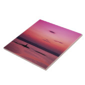 Sunset over het eiland Skye, uit Mallaig, Tegeltje (Zijkant)