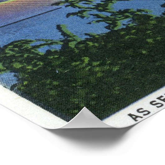 Sunset over het meer, Adirondack Mts in Poster (Hoek)