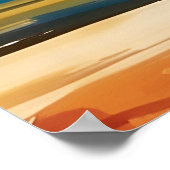 Sunset over het meer poster (Hoek)