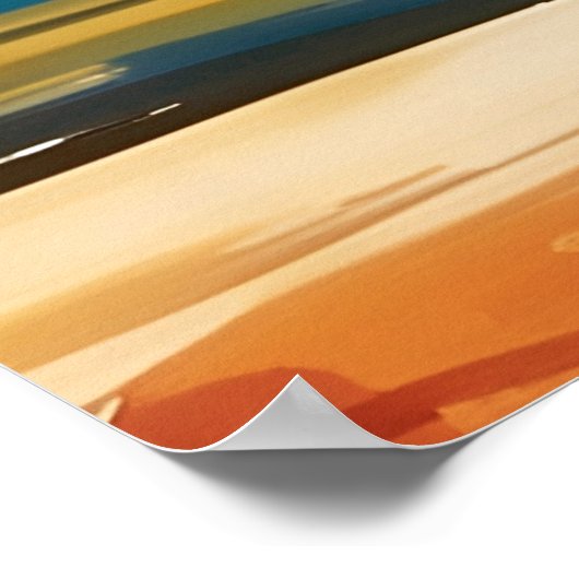 Sunset over het meer poster (Hoek)