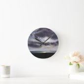 Sunset over het meer ronde klok (Huis)