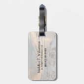 Sunset over het meer van Myvatn, IJsland Bagagelabel (Achterkant verticaal)