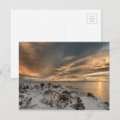 Sunset over het meer van Myvatn, IJsland Briefkaart (Voorkant / Achterkant)