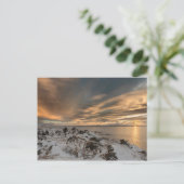 Sunset over het meer van Myvatn, IJsland Briefkaart (Staand voorkant)