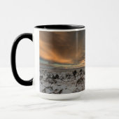 Sunset over het meer van Myvatn, IJsland Mok (Links)