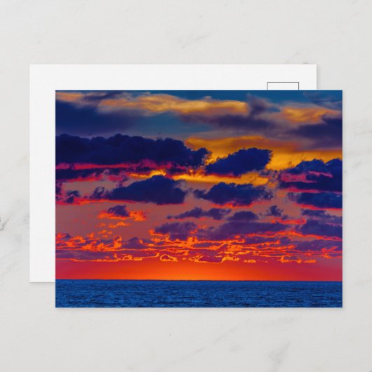 Sunset over het Michiganmeer in Ludington, Michiga Briefkaart (Voorkant / Achterkant)