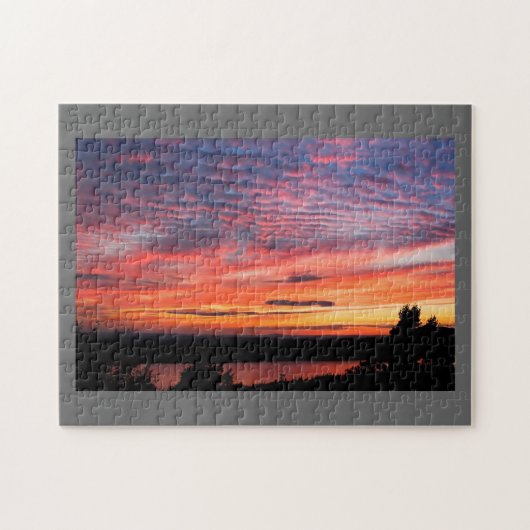 Sunset over het nationaal park Eagle Lake Acadia Legpuzzel (Horizontaal)