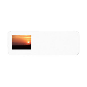 Sunset over Iowa-velden Etiket