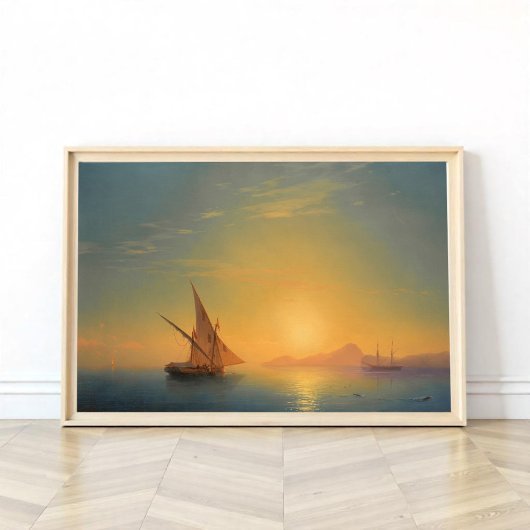 Sunset Over Ischia, Aivazovsky Poster