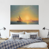 Sunset Over Ischia Canvas Afdruk (Insitu (Slaapkamer))