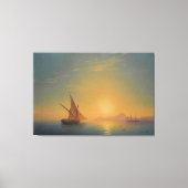 Sunset Over Ischia Canvas Afdruk (Voorkant)
