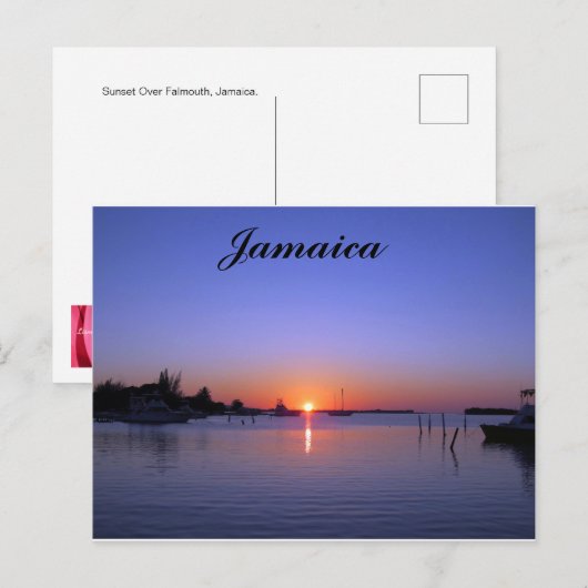 SUNSET OVER JAMAICA BRIEFKAART (Voorkant / Achterkant)