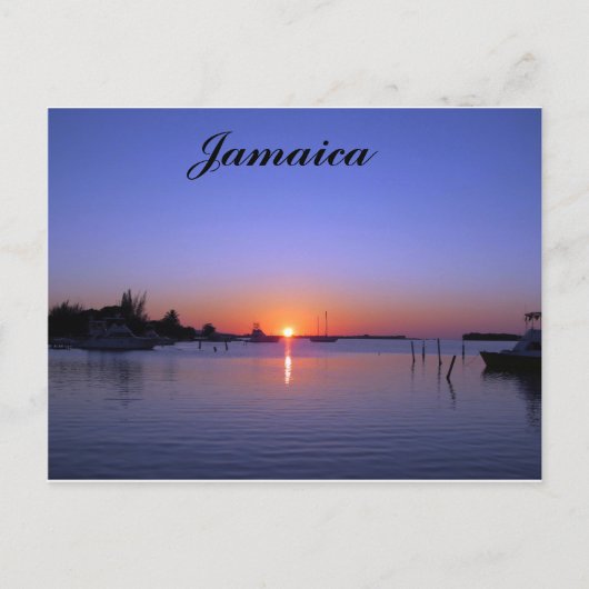 SUNSET OVER JAMAICA BRIEFKAART (Voorkant)