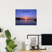 SUNSET OVER JAMAICA POSTER (Thuiskantoor)