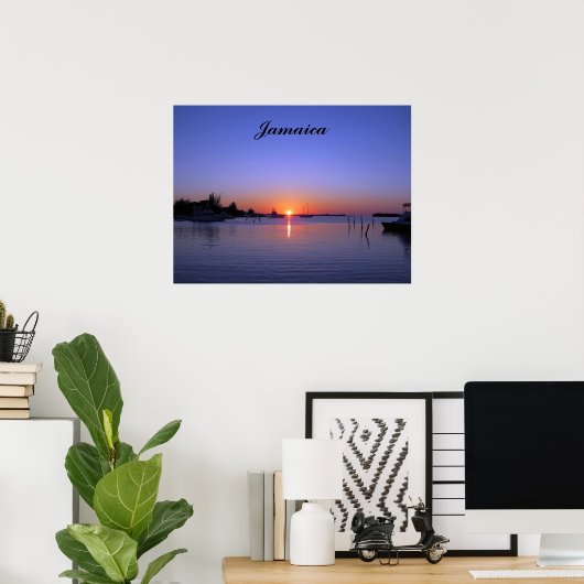 SUNSET OVER JAMAICA POSTER (Thuiskantoor)