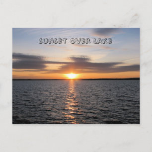 Sunset Over Lake Briefkaart
