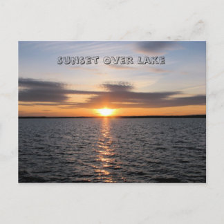 Sunset Over Lake Briefkaart