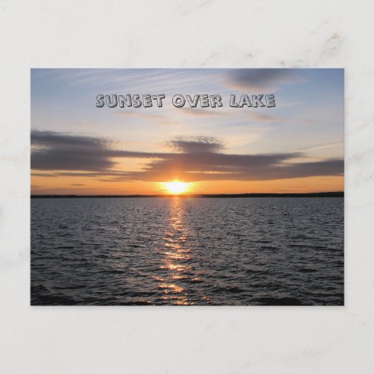Sunset Over Lake Briefkaart (Voorkant)