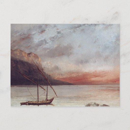 Sunset over Lake Leman, 1874 Briefkaart (Voorkant)