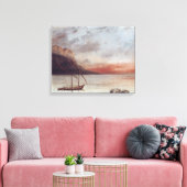 Sunset over Lake Leman, 1874 Canvas Afdruk (Insitu (Woonkamer))
