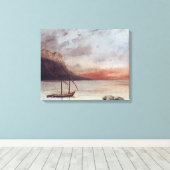 Sunset over Lake Leman, 1874 Canvas Afdruk (Insitu (Houten vloer))
