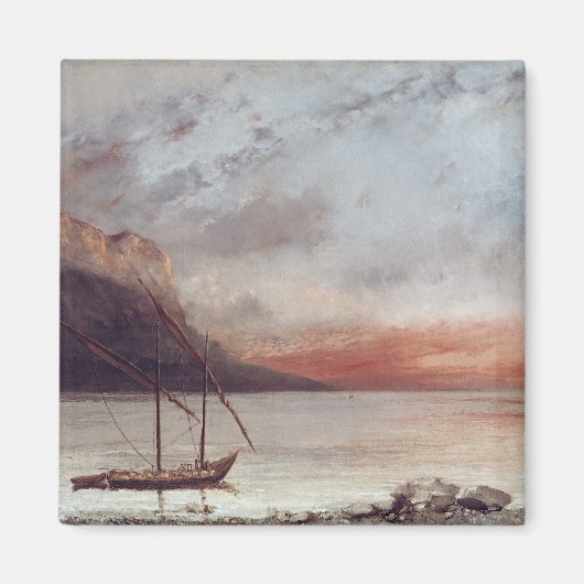 Sunset over Lake Leman, 1874 Magneet (Voorkant)