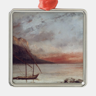 Sunset over Lake Leman, 1874 Metalen Ornament